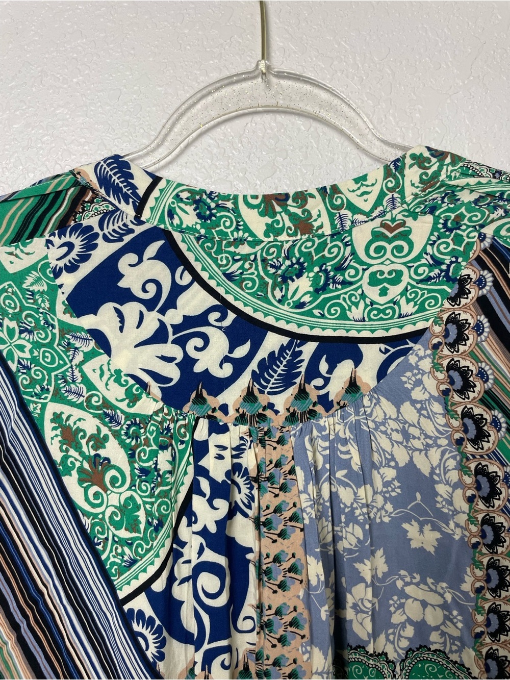 Tiny / Anthropologie Caviana Green Paisley Button-Front Drop Waist Dress Size M - Picture 12 of 13